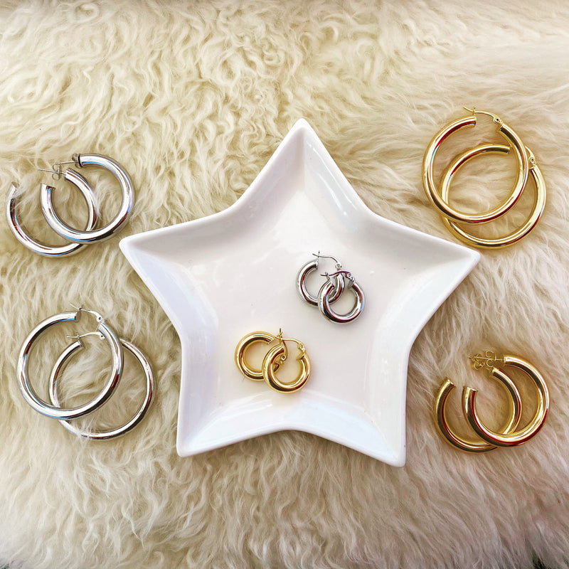Baby girl sales hoop earrings