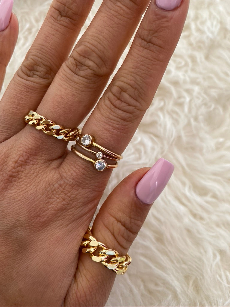 CZ Stacking Ring Gold Filled