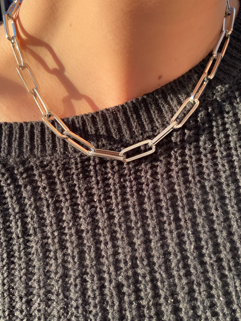 Large Paperclip Chain Necklace