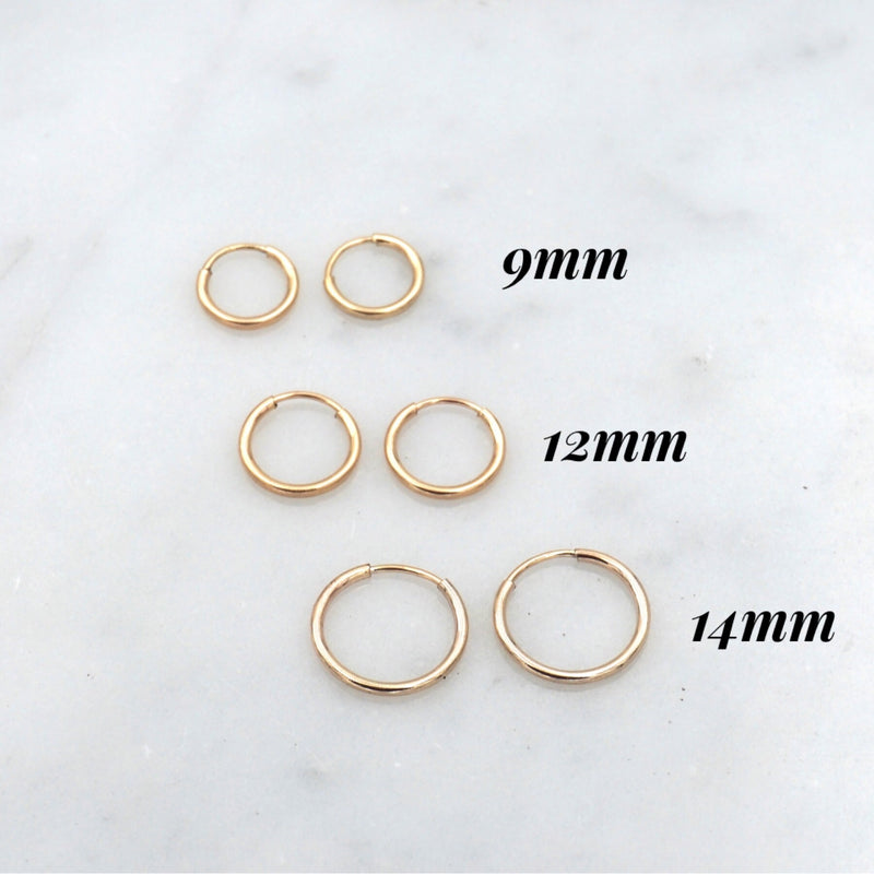 Tiny Thin Hoop Earrings