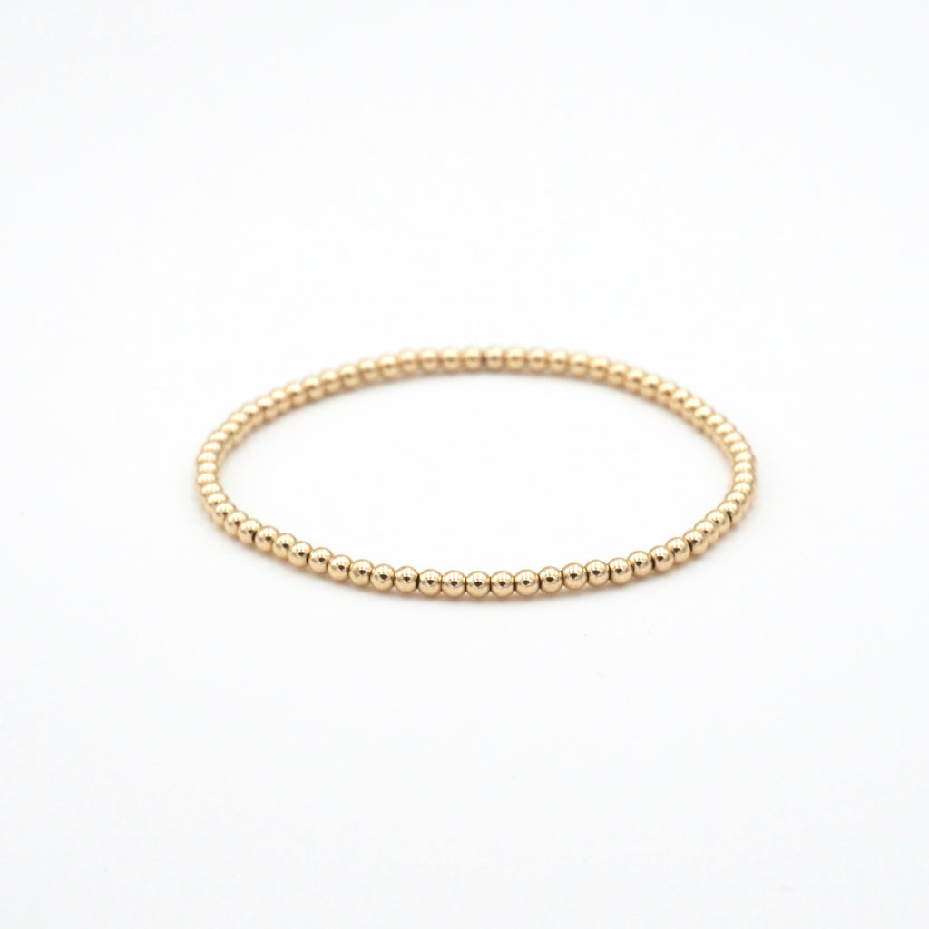 Gold Filled Beaded Bracelet 2.5mm