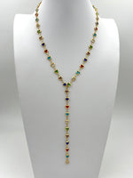 Colorful Hearts Lariat Necklace