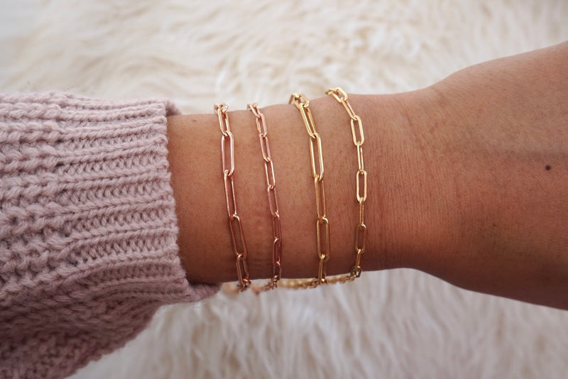 Soho Paperclip Chain Link Bracelet, Medium Size