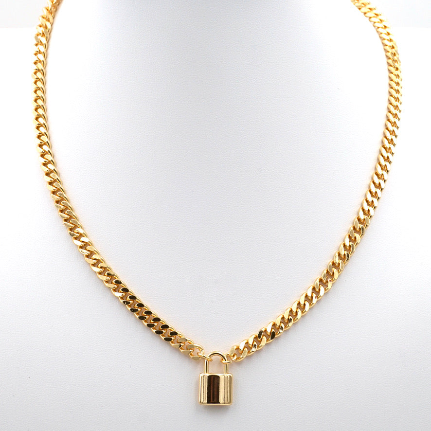 gold lock chain