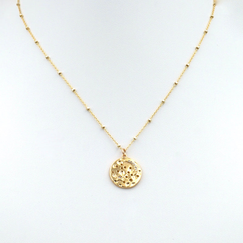 Moon Star Circle Pendant