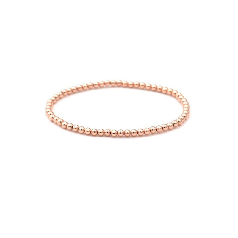 Rose Gold Filled Bracelet 2.5mm stretch elastic seamless