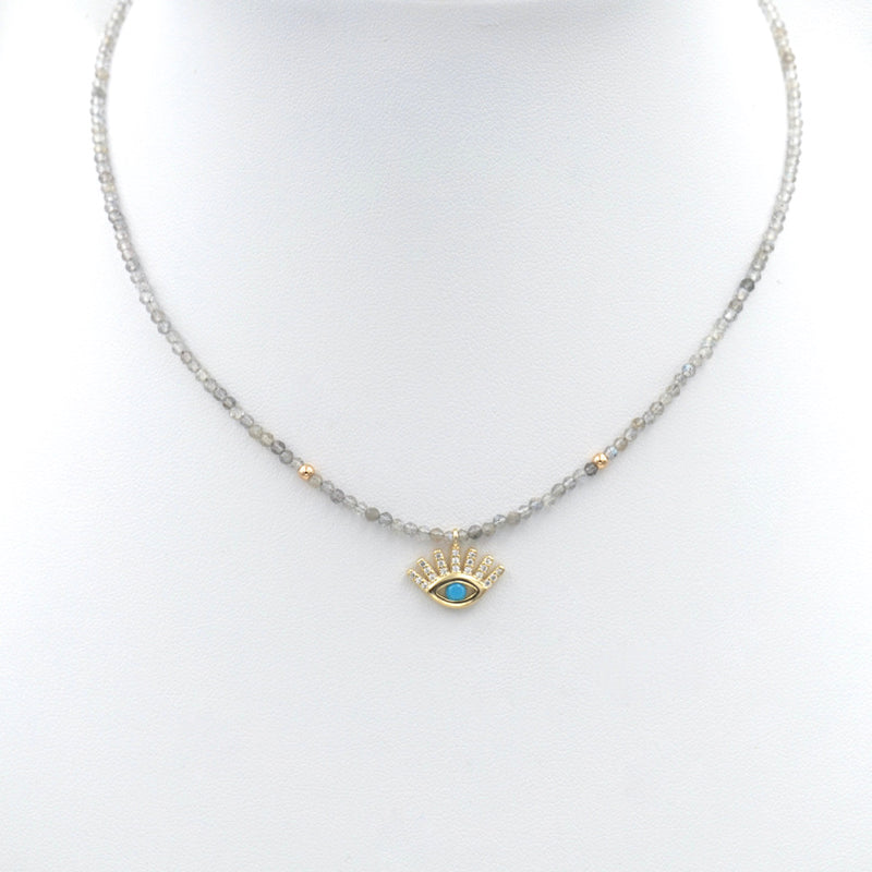 Eye Lashes Labradorite Choker