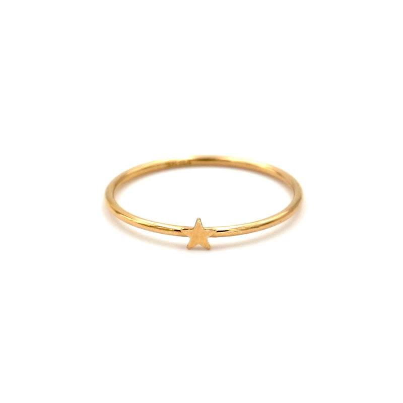 gold filled star stacking ring dainty thin
