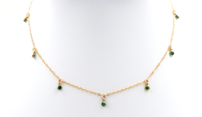 7 Stone Emerald Choker
