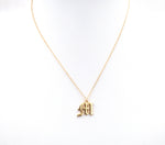 Gothic Letter Initial Necklace