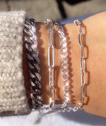 Soho  Paperclip Chain Link Bracelet, Large Size