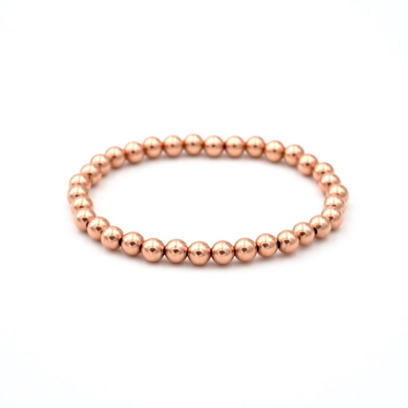 Rose Gold Filled Bracelet 5mm stretch elastic seamless