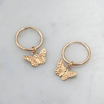 Butterfly Hoop Earrings