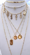 Name or Initial Necklace, Custom, Gold