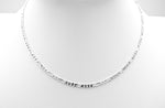 Figaro Chain Necklace, Sterling Silver