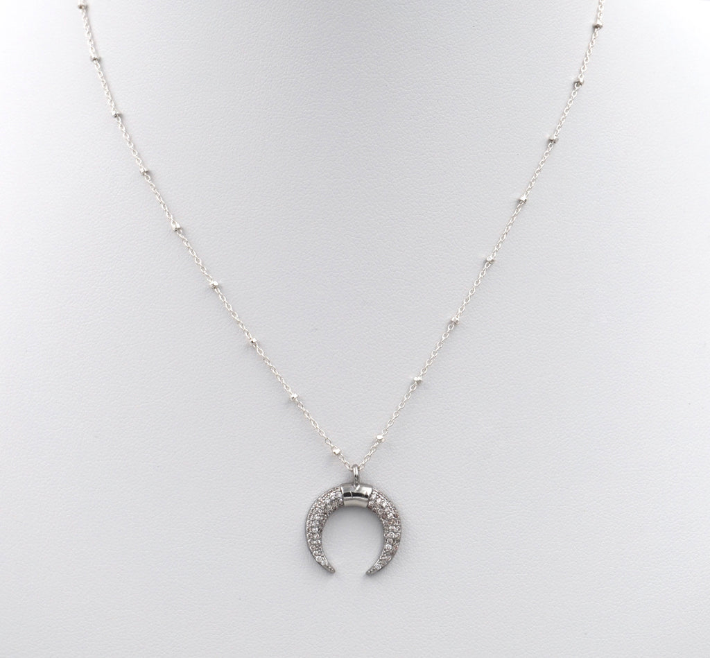 Moon Horn Bling Necklace