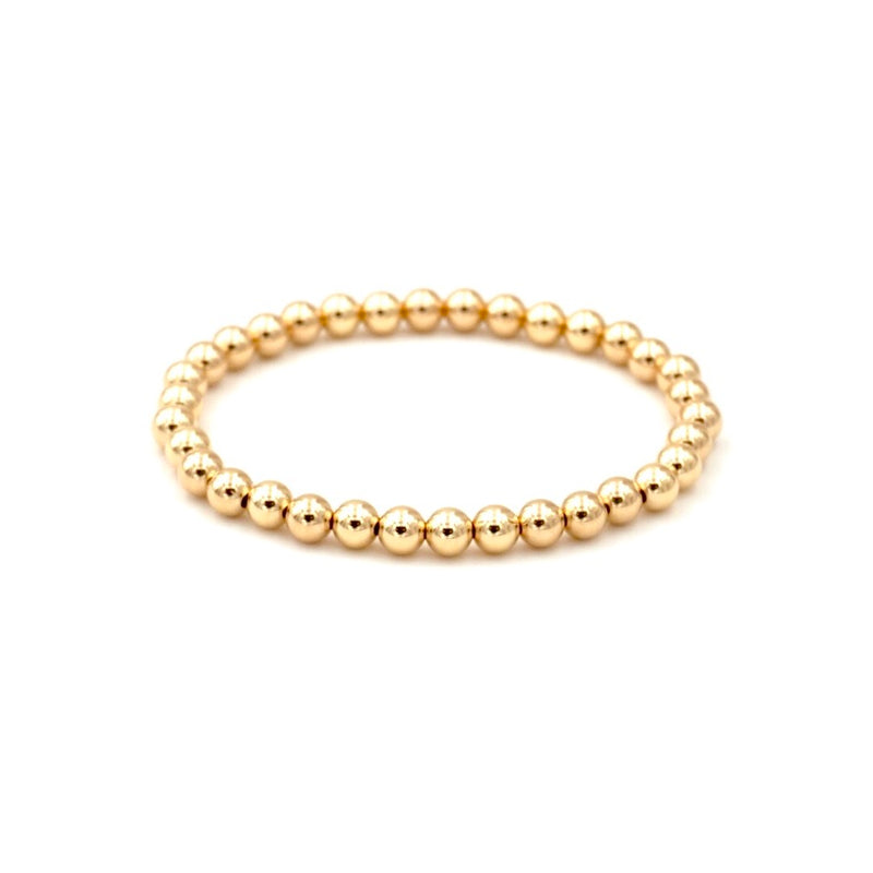 Gold Filled Beaded Stretch Bracelet 5mm