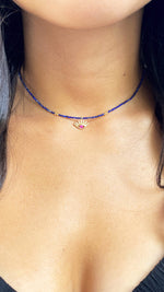 Eye Lashes Lapis Choker
