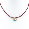 Eye Lashes Garnet Choker