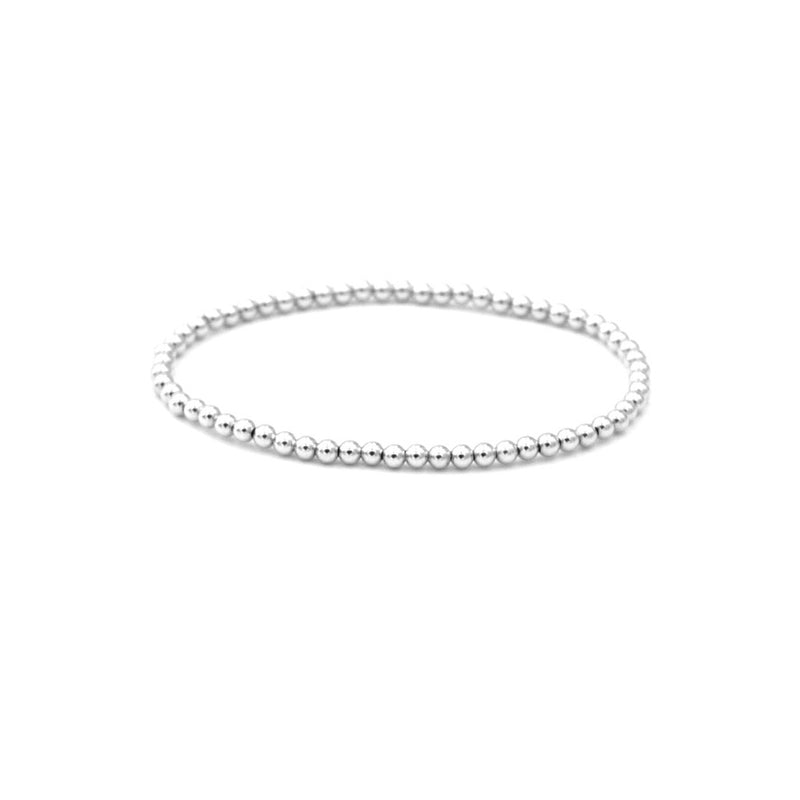 Sterling Silver Bracelet 2.5mm stretch elastic seamless