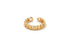Curb Chain Adjustable Ring, Gold