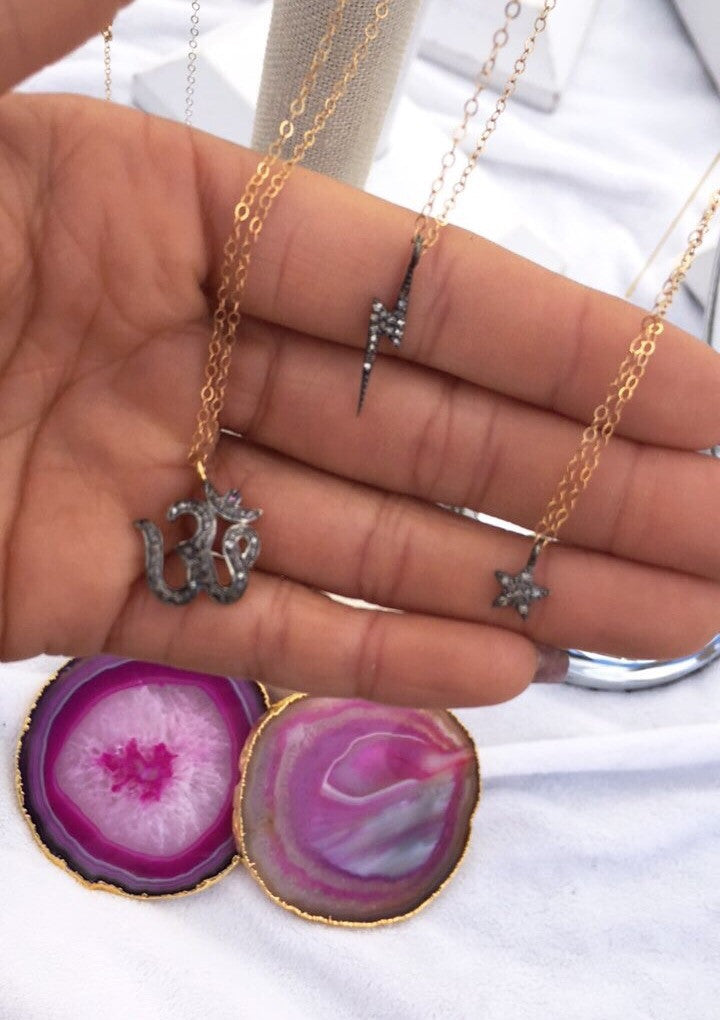 Lightning Bolt Diamond Necklace