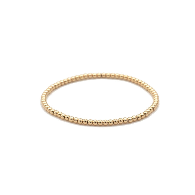 Gold Filled Bracelet 2.5mm stretch elastic seamless