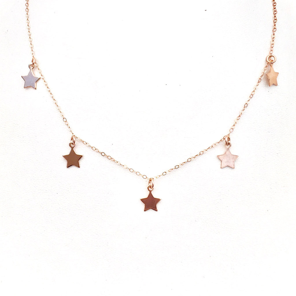 The Au Courant Five Star Choker in Rose Gold