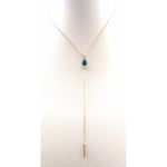 Turquoise Spiked Lariat