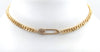 Slim Thicc Chain Gold Safety Pin Choker Necklace Cute Chic