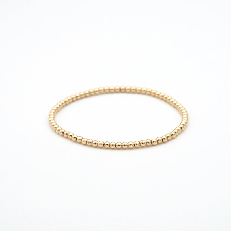 Gold Filled Beaded Bracelet 2.5mm